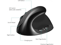 KENSON Vertical Mouse Comfi 2 trådløs mus (sort) Ergonomi