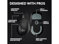 Logitech G Pro X Superlight 2 DEX trådløs gamingmus (sort) Gamingmus