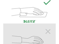 Leitz Ergo Musematte med Håndleddstøtte (lys grå) Håndleddstøtte