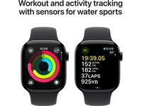 Apple Watch Series 10 GPS + LTE 42mm Aluminium (gagatsvart) Smartklokker