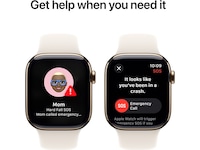 Apple Watch Series 10 GPS + LTE 42mm Titan (gull) Smartklokker