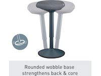 Leitz Ergo Active Balansestol sitt/stå, komfortsete, høyde 57-82 cm Kontorstoler