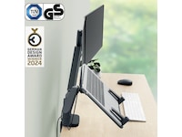 Leitz Ergo Skjermarm og laptopholder, plassbesparende Bord og veggfeste