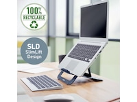 Leitz Ergo Laptopstativ, aluminium ultraflatt justerbart Laptopstand