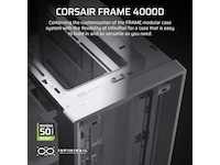 Corsair FRAME 4000D Mid-Tower (hvit) Midi tower