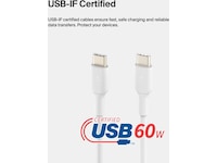 Belkin USB-C kabel 1m (hvit) USB-kabler