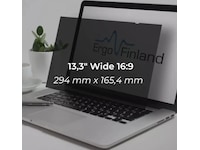 Kenson 13,3" Wide 16:9 Privacy skjermbeskytter Skjermbeskyttelse nettbrett