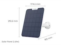 Reolink Solcellepanel 2 6W (hvit) Tilbehør til overvåkningskameraer