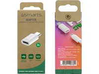 4smarts Lightning til USB-C Adapter, 2-pack (hvit) Adapter og kabel