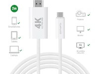 4smarts USB-C til HDMI kabel 2m (hvit) USB-kabler