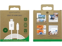 4smarts USB-C til HDMI kabel 2m (hvit) USB-kabler