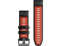 Garmin QuickFit Silikonreim 26mm (sort/ildrød) Reim