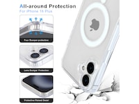 iiglo iPhone 16 Plus Magnetic Clear Case (gjennomsiktig) Deksel til mobiltelefon