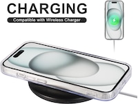 iiglo iPhone 15 Magnetic Silikondeksel (gjennomsiktig) Deksel til mobiltelefon