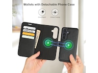 iiglo Galaxy S25 2-i-1 Lommebokdeksel (sort) Deksel til mobiltelefon