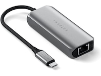 Satechi 4-in-1 USB-C og Ethernet docking (stellargrå) Dockingstasjon & USB-HUB