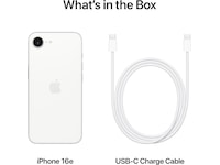 iPhone 16e 128GB (hvit) Mobiltelefoner