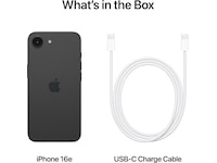 iPhone 16e 128GB (sort) Mobiltelefoner