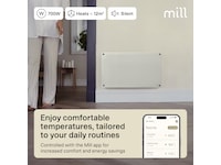 Mill Glass Smart WiFi Gen 4 panelovn 700W (hvit) Panelovner