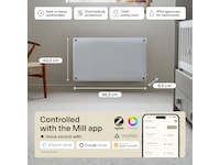 Mill Glass Smart WiFi Gen 4 panelovn 700W (hvit) Panelovner