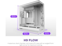NZXT H9 Flow Mid Tower (hvit) Midi tower