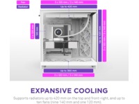 NZXT H9 Flow Mid Tower (hvit) Midi tower