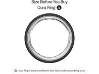 Oura Ring 4 Smart Ring str. 12 (stealth) -B-Grade Demo tilbehør til mobiler & klokker