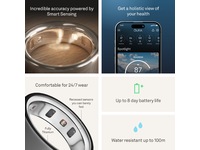 Oura Ring 4 Smart Ring str. 12 (stealth) -B-Grade Demo tilbehør til mobiler & klokker