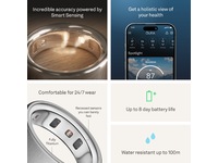 Oura Ring 4 Smart Ring str. 9 (børstet sølv) -B-Grade Demo tilbehør til mobiler & klokker