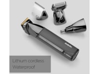 BaByliss Super X Metal 15-in-1 trådløs mutlitrimmer (sort) Hårklippere