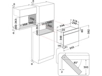 Whirlpool MBNA900B Integrert Mikrobølgeovn (sort) Mikrobølgeovn