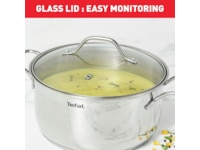Tefal Intuition 7-delt grytesett i ubelagt rustfritt stål B864S734 Tilbehør til stekeovn og komfyrer
