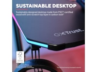 Trust GXT 709 Luminus RGB Gaming Desk Gaming desk
