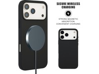 iiglo iPhone 17 Pro Max Magnetic Silikondeksel (sort) Deksel til mobiltelefon