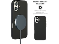 iiglo iPhone 17 Magnetic Silikondeksel (sort) Deksel til mobiltelefon