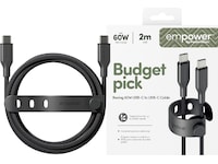 PanzerGlass Racing 60W USB-C kabel, 2m (sort) USB-kabler