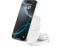 Belkin UltraCharge 2-in-1 Qi2 Trådløs lader (hvit) Trådløs lader