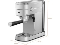 Loeffen LFEM9000 Espressomaskin med varmtvannsfunksjon og melkeskumming Espressomaskiner