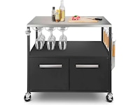 Austin and Barbeque Sidebord til utekjøkkenet med rikelig oppbevaringsplass Vogner til utendørsgriller