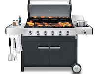 Austin and Barbeque Klassisk gassgrill med seks brennere og sidebord Grill
