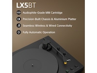 Sony PS-LX5BT trådløs Bluetooth platespiller med automatisk avspilling Platespiller