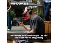 Sony WH-1000XM5 trådløse hodetelefoner, Over-Ear (sølv) -B-Grade Demo headset