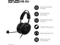 Sony INZONE H6 Air gaming headset med åpen bakside Gaming headset