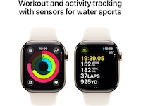 Apple Watch Series 10 GPS + LTE 42mm Titan (gull) -B-Grade Demo klokker