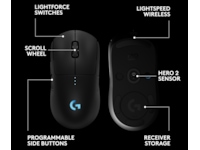 Logitech PRO 2 Lightspeed Trådløs Gamingmus (sort) -B-Grade Demo mus