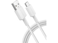 Anker 322 PowerLine USB-A til USB-C hurtiglading 0,9 m kabel (hvit) USB-kabler