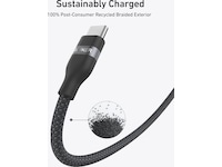 Anker Nano 240W USB-C flettet kabel 3 m (sort) USB-kabler
