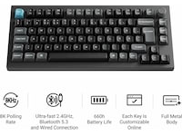 Keychron Q1 Ultra 75% 8K Red Trådløs Gamingtastatur Gamingtastatur