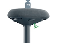 Leitz Ergo Active Balansestol med komfortsete (mørk grå) -B-Grade Demo annet i datautstyr