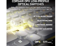 Corsair Vanguard Air 99 trådløst gamingtastatur (hvit) -B-Grade Demo tastatur